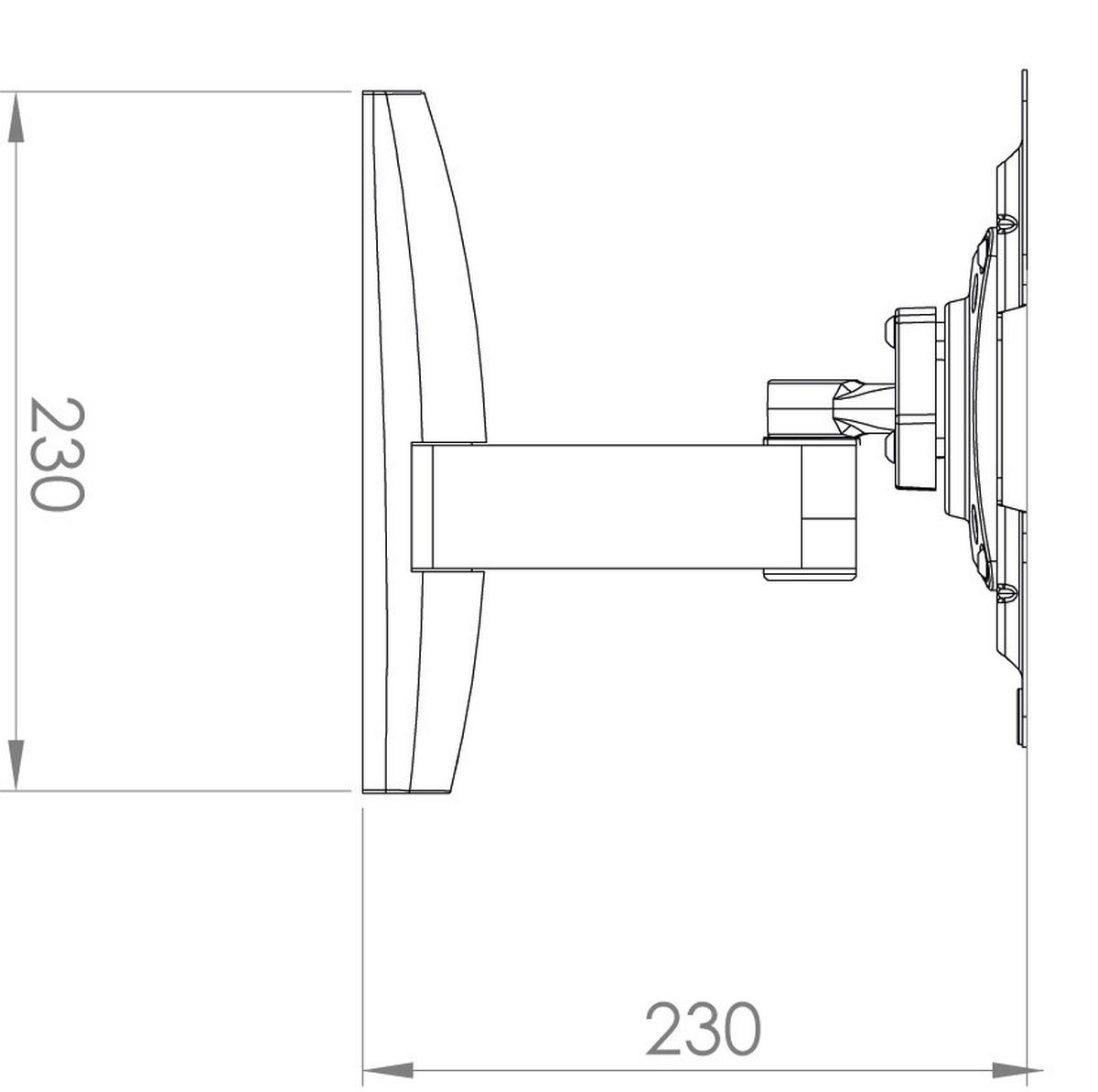 TV-Wandhalterung Bis 37“ Dreh- U. ausziehbar Ts1 Max. 15 Kg - Schwarz, KONVENTIONELL, Metall (20/23/23cm) - MID.YOU