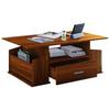 Couchtisch mit Schublade + Fächer Junata, Nussbaumfarben - Nussbaumfarben, Basics, Holzwerkstoff (110/52/44cm) - MID.YOU