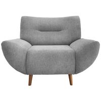 Sessel Drago Silberfarben B/h/t:111/81/90cm - Wildeiche/Silberfarben, MODERN, Holz/Textil (111/81/90cm) - MID.YOU