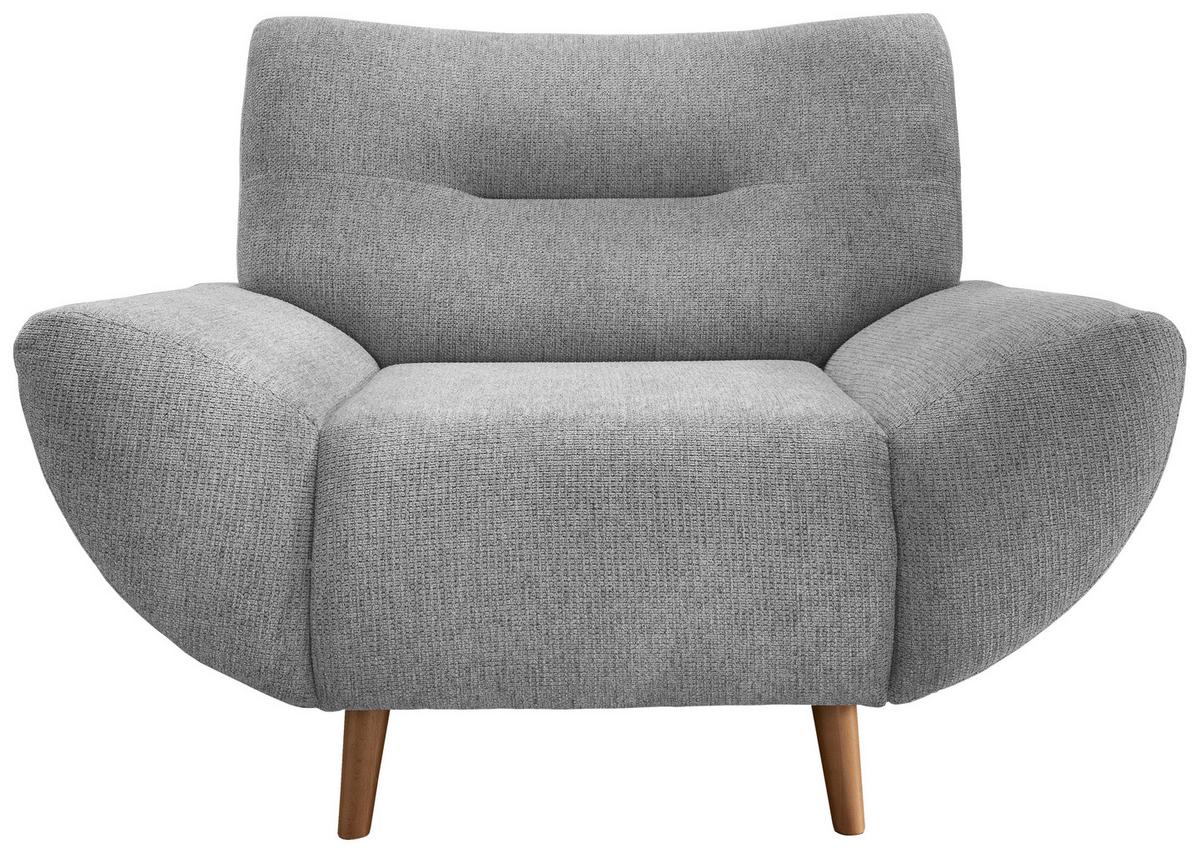 Sessel Drago Silberfarben B/h/t:111/81/90cm - Wildeiche/Silberfarben, MODERN, Holz/Textil (111/81/90cm) - MID.YOU