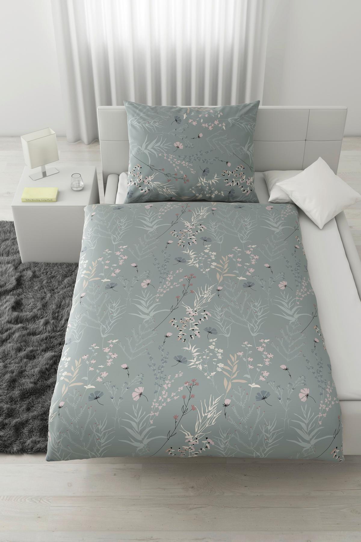 Povlečení Lina, 70/90 140/200cm - šedá, Konvenční, textil (140/200cm) - Mömax