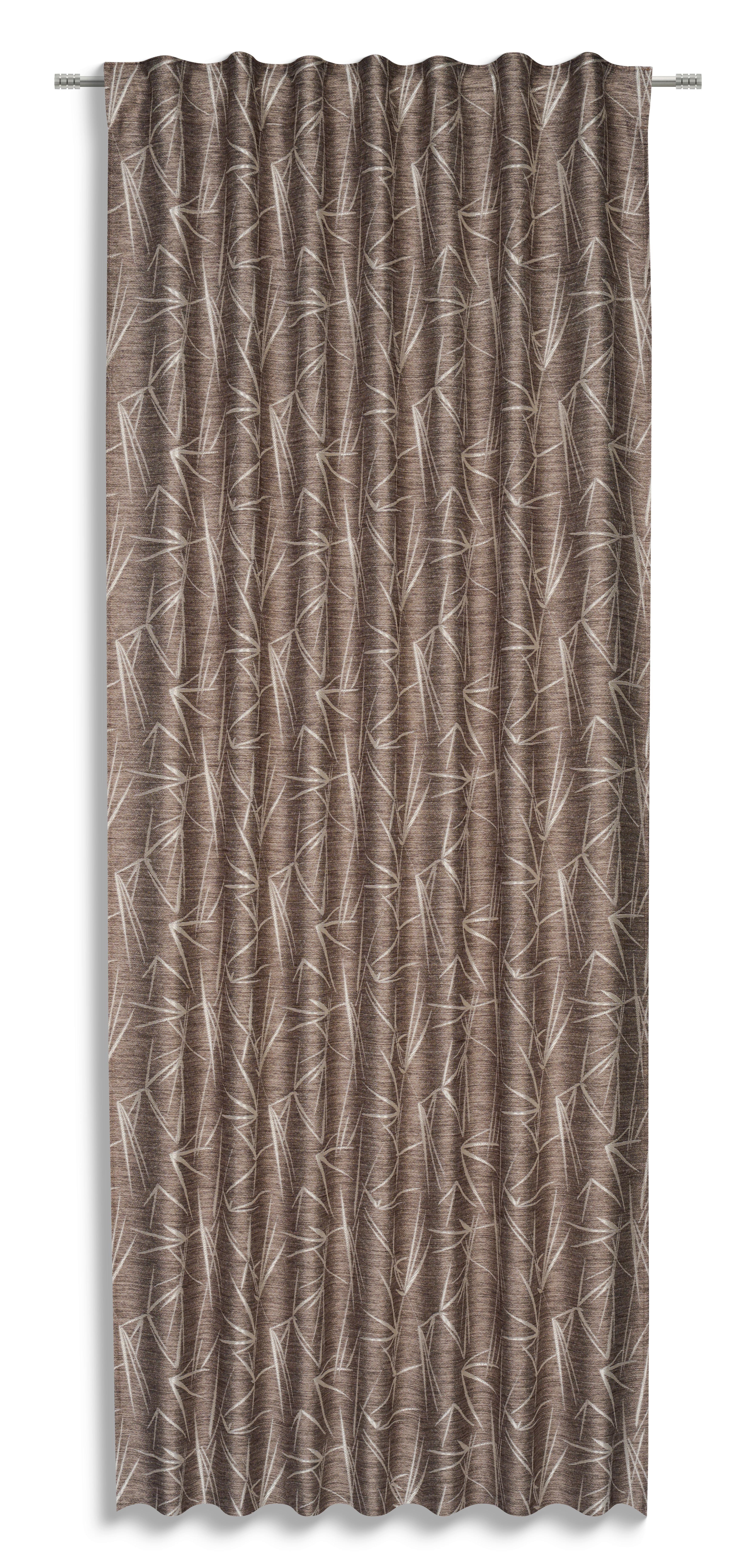 Fertigvorhang Miriam - Braun, MODERN, Textil (140/245cm) - Luca Bessoni