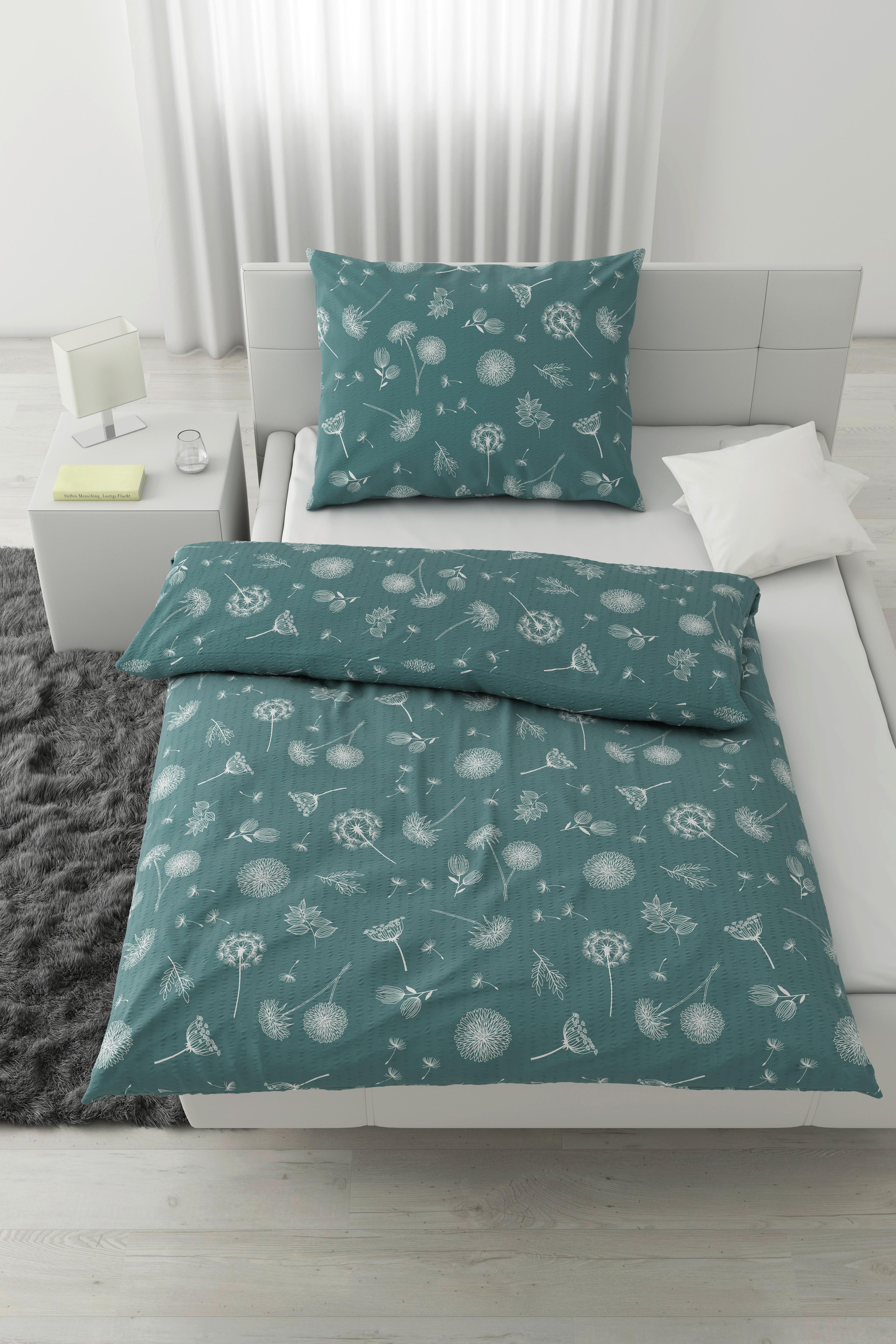 Posteľná bielizeň Pusteblume, 70/90 140/200cm - modrá, Konventionell, textil (140/200cm) - Modern Living