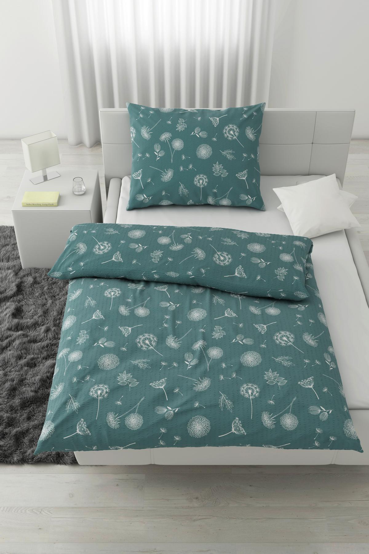 Posteľná bielizeň Pusteblume, 70/90 140/200cm - modrá, Konventionell, textil (140/200cm) - Modern Living