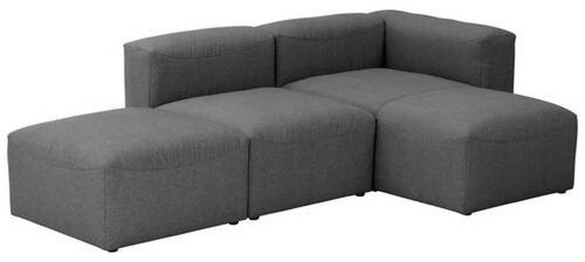 Ecksofa Lena Anthrazit Flachgewebe - Anthrazit, Design, Textil (250/73/160cm) - Max Winzer
