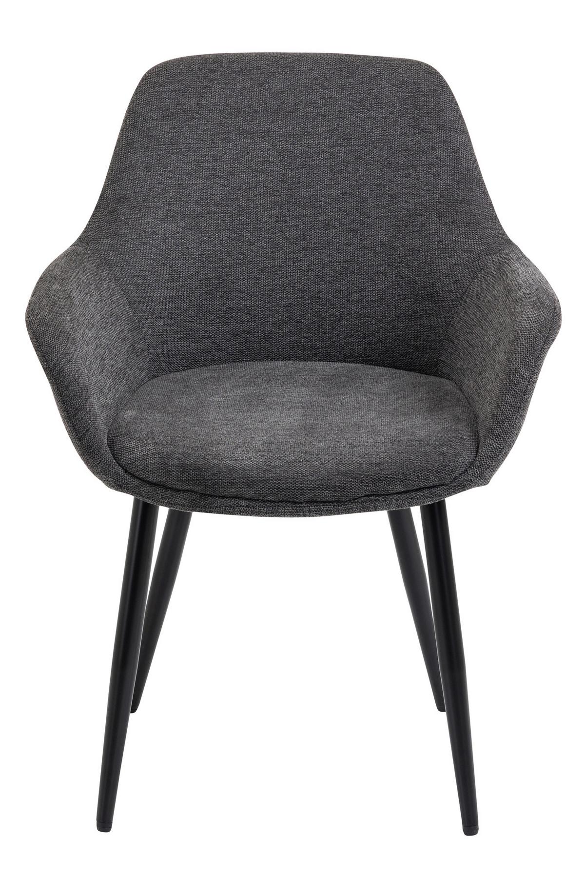 Tischgruppe Anthrazit/Walnussfarben 180 cm - Anthrazit/Walnussfarben, MODERN, Holz/Textil (180/90/75cm) - Livetastic