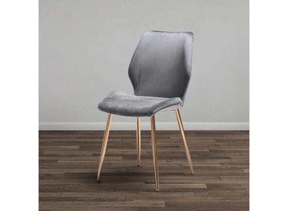 Jídelní Židle Lene - šedá/měděné barvy, Moderní, kov/dřevo (45/87/55cm) - Modern Living Jídelní Židle Lene - šedá/měděné barvy, Moderní, kov/dřevo (45/87/55cm) - Modern Living