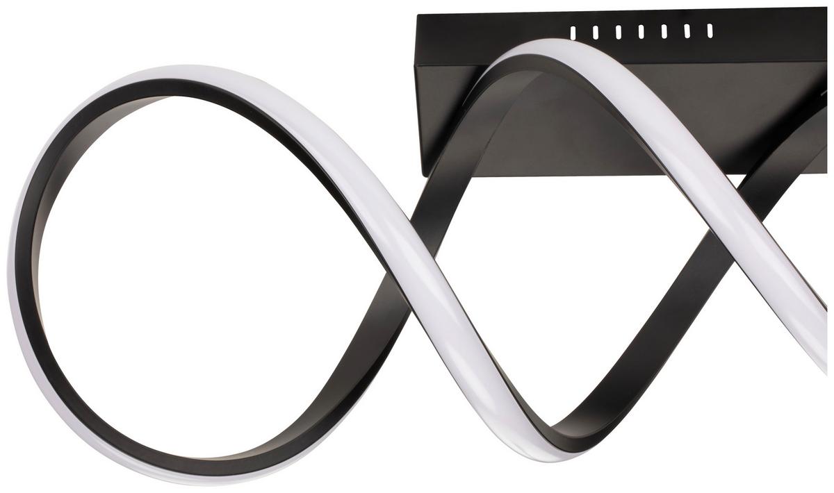 Stropné LED svietidlo čierna max. 30 Watt - čierna, Modern, kov (60/18/23cm) - Modern Living