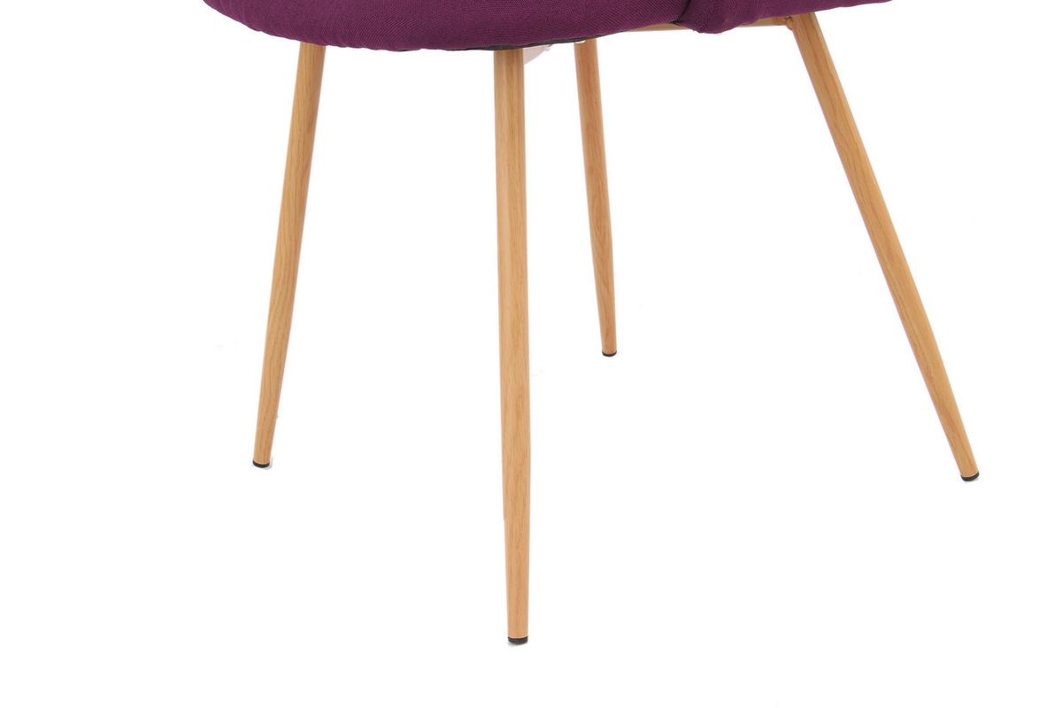 Schalenstuhl Celina Violett Gepolstert 2er-Set - Violett, Design, Kunststoff/Metall (54/84/56cm) - Kayoom