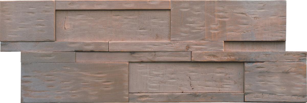 Wandverkleidung Driftwood Hevea Molucca Sea - Grau, Basics, Holz (56/20/2cm)
