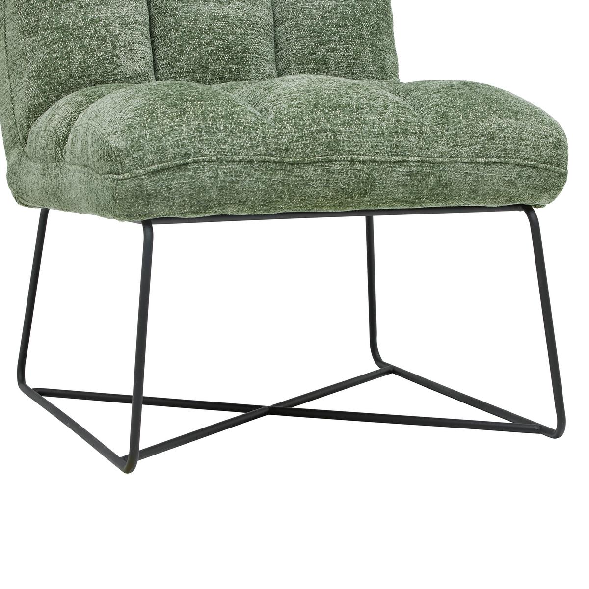 Relaxačné kreslo MARCO - čierna/zelená, Modern, kov/textil (62/86/87cm) - Based