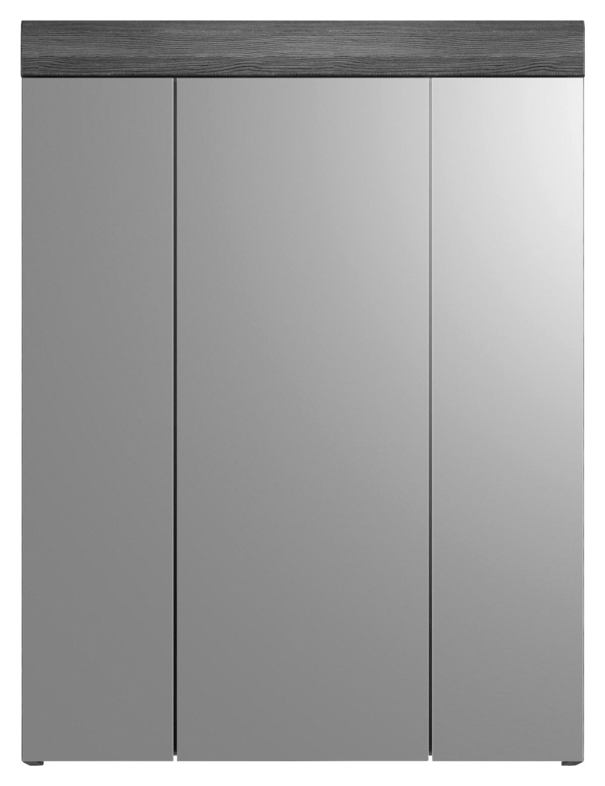 Spiegelschrank Scout - Weiß Hochglanz/Anthrazit, MODERN, Holzwerkstoff (60/79/18cm) - MID.YOU