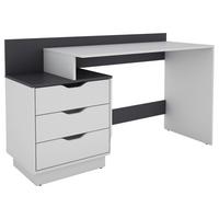 Schreibtisch Belfast - Anthrazit/Weiß, MODERN, Holzwerkstoff (138/51,5/83,5cm) - MID.YOU