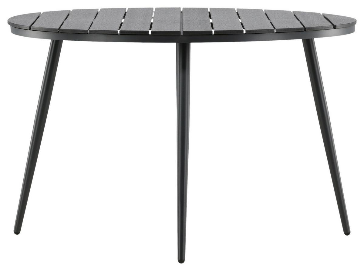 Gartentisch Break Aluminium D: 120cm - Schwarz, KONVENTIONELL, Kunststoff/Metall (120/74cm) - Gardenson