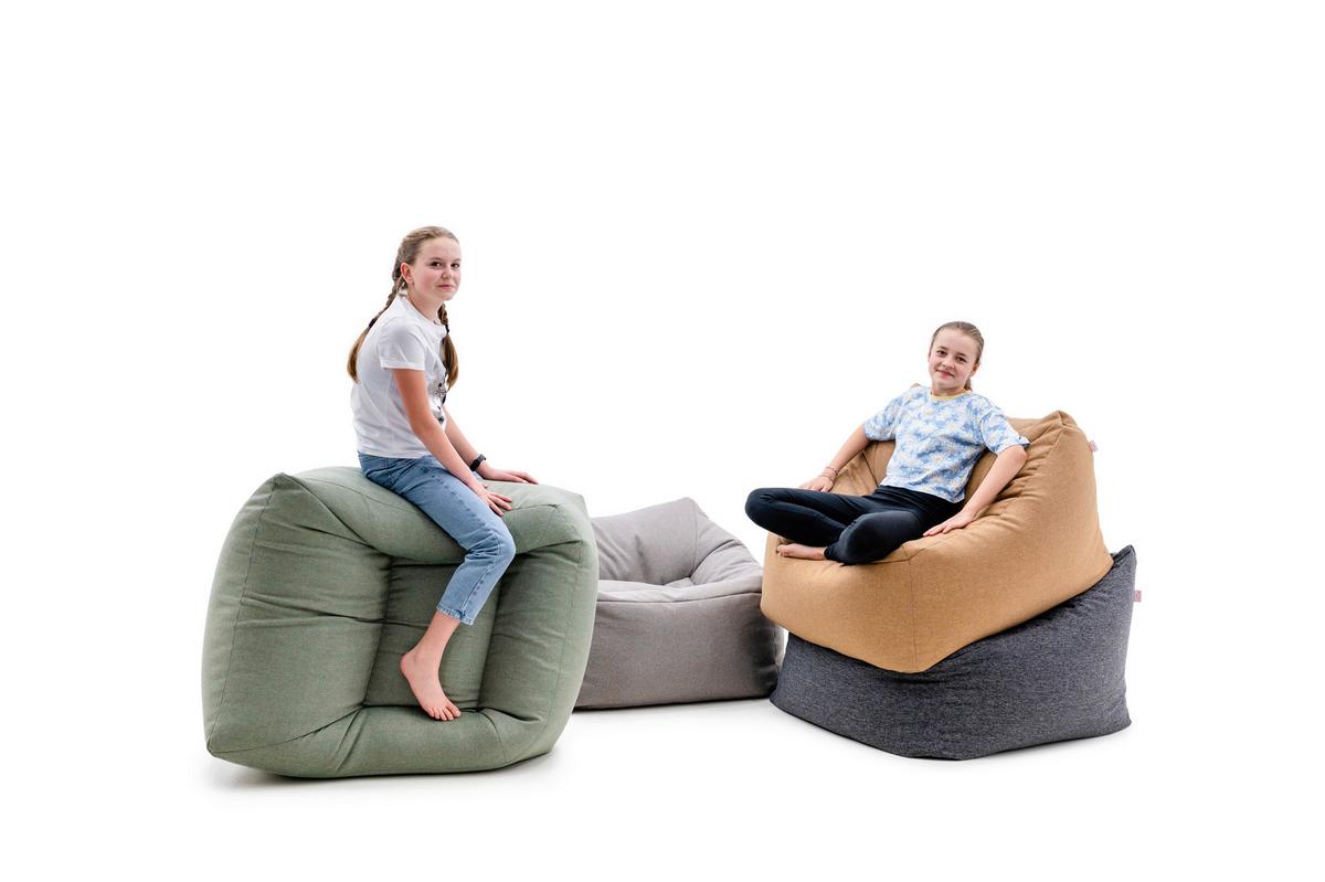 Sitzsack Dutch Grün - Grün, Basics, Textil (90/55/90cm) - Ondega
