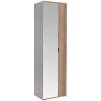 Garderobenschrank Clever Anthrazit B: 55,5 cm - Eichefarben/Anthrazit, MODERN, Glas/Holzwerkstoff (55,5/193/38cm)