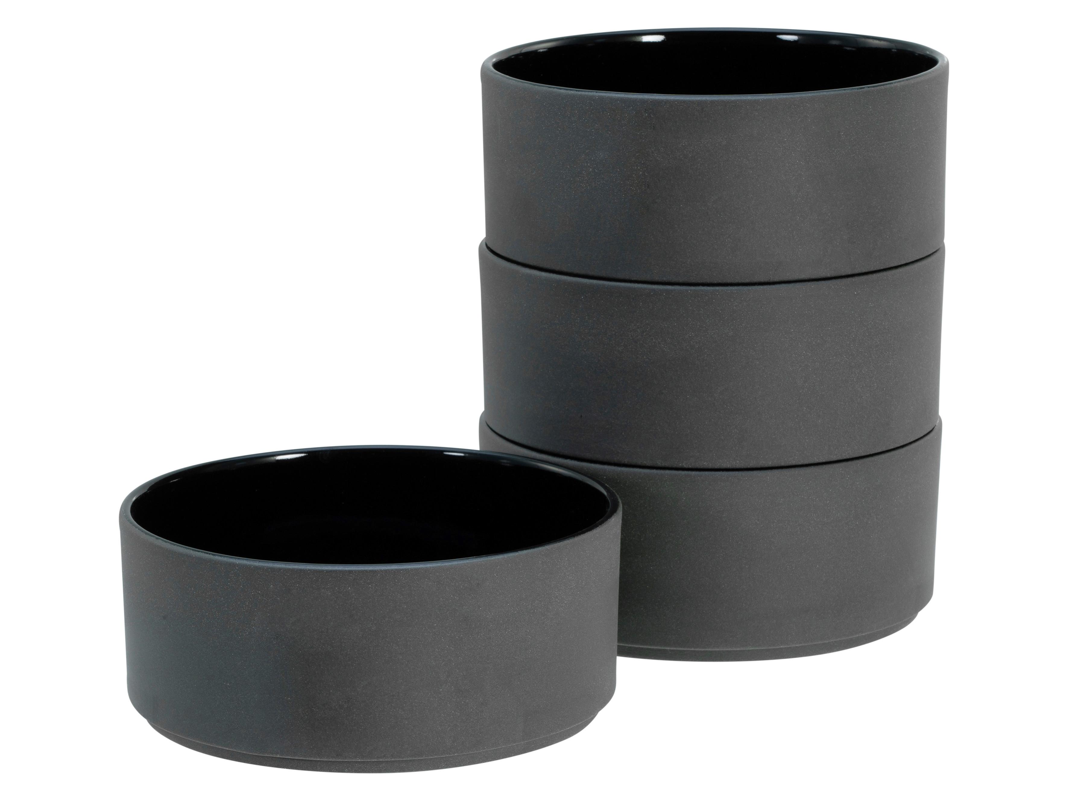 Müslischalenset Futuro Schwarz L: 30,5 cm - Schwarz, Basics, Keramik (14/14/6cm) - Creatable