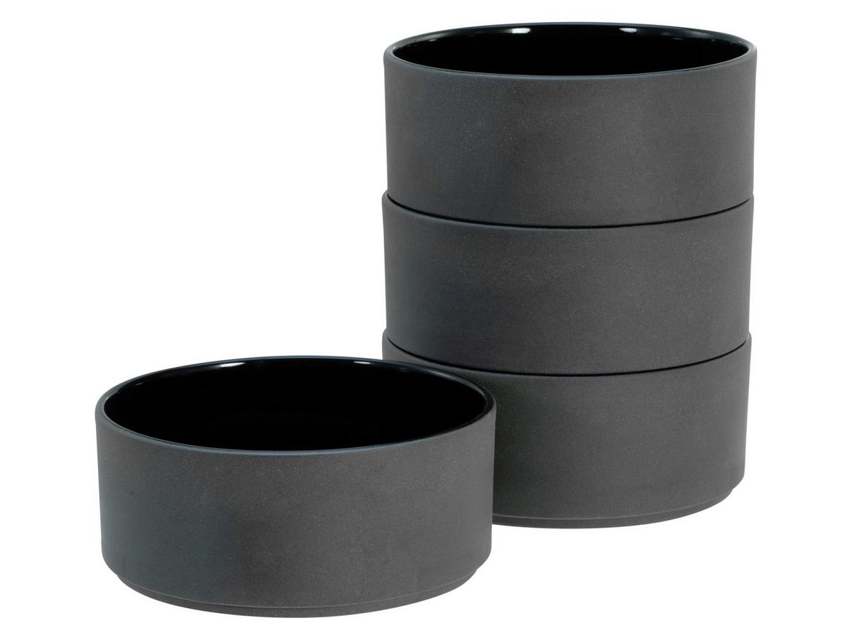 Müslischalenset Futuro Schwarz L: 30,5 cm - Schwarz, Basics, Keramik (14/14/6cm) - Creatable