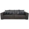 Veľká pohovka ROSE, hnědá - hnedá/čierna, Modern, textil/plast (262/85/111cm)