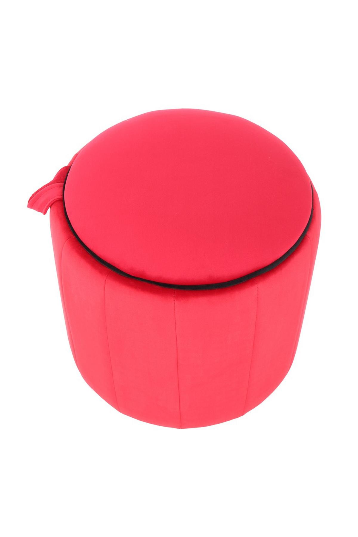 Hocker Reese Rot B: 43 cm - Rot, Design, Textil (43/42/43cm) - Kayoom