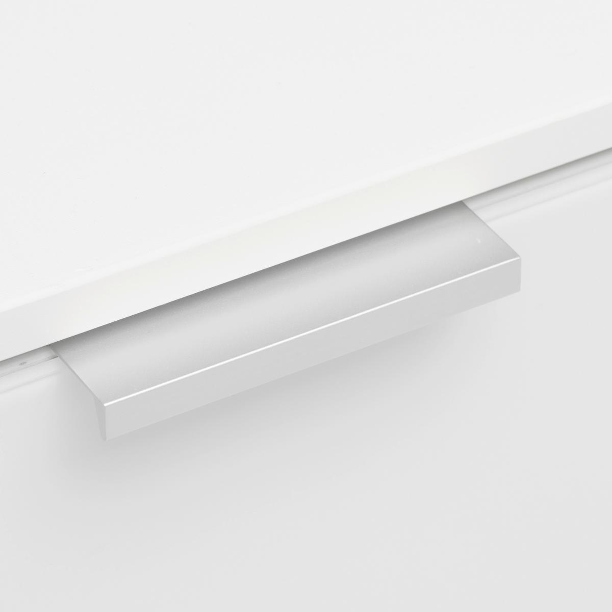 Nočný stolík FIFTY - sivá/biela, Konventionell, kov/kompozitné drevo (40/61/42cm) - Premium Living