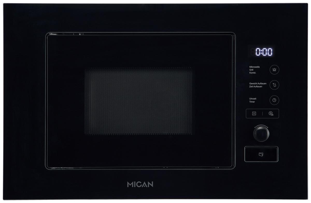 Einbaumikrowelle Mgm17scbg - Schwarz, Basics, Glas/Metall (60/38,2/32cm) - Mican