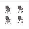 Stuhl-set Barona Anthrazit B: 44 Cm - Anthrazit/Schwarz, MODERN, Textil/Metall (44/80/55cm) - MID.YOU