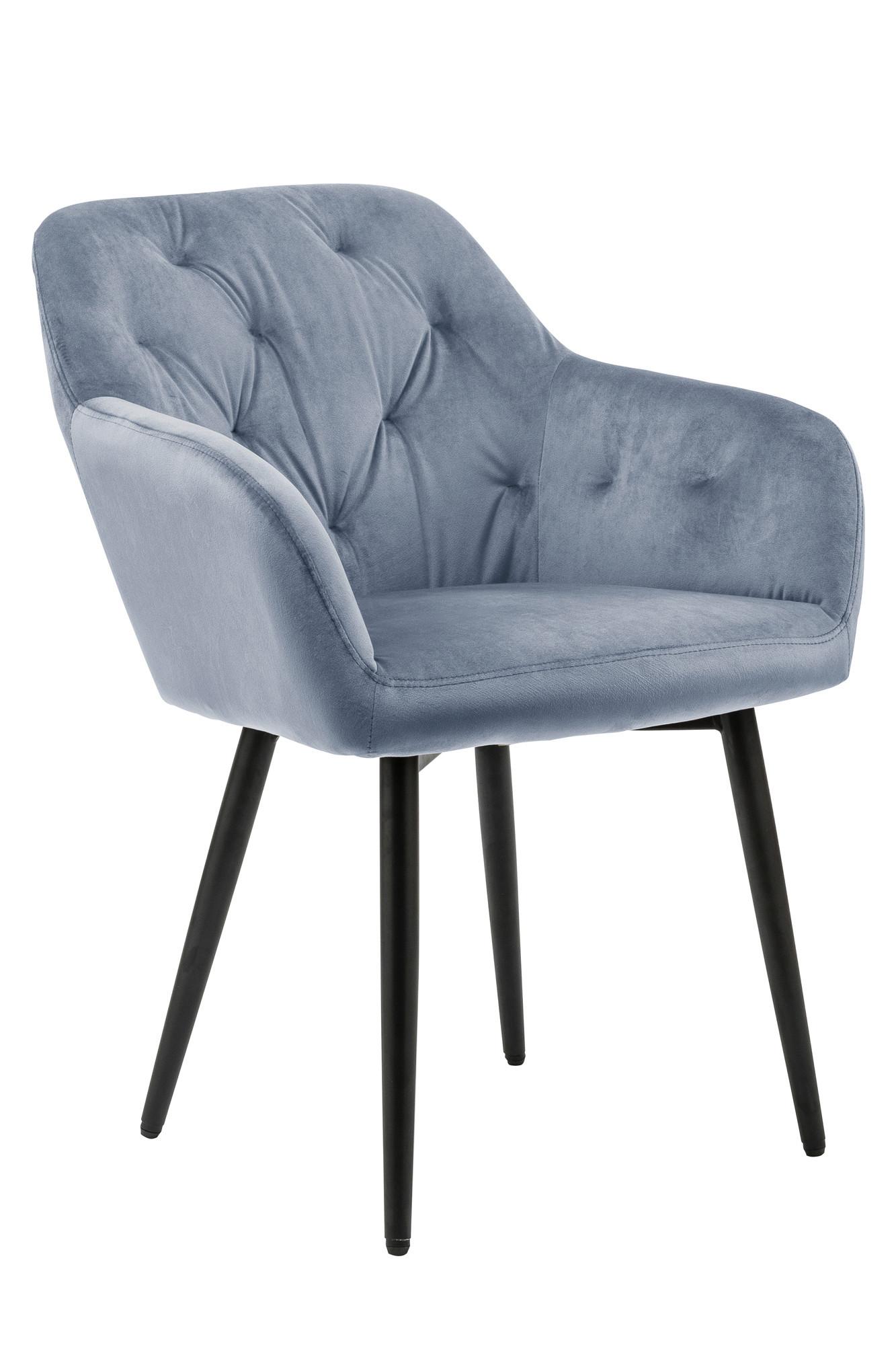 Armlehnstuhl Hellgrau B: 61 Cm - Hellgrau/Schwarz, MODERN, Textil/Metall (61/85/45cm) - Livetastic