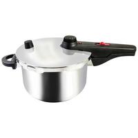 Kelomat Schnellkochtopf 4,5 L Edelstahl Induktion + Kochbuch - Silberfarben, Basics, Metall (22cm) - Kelomat