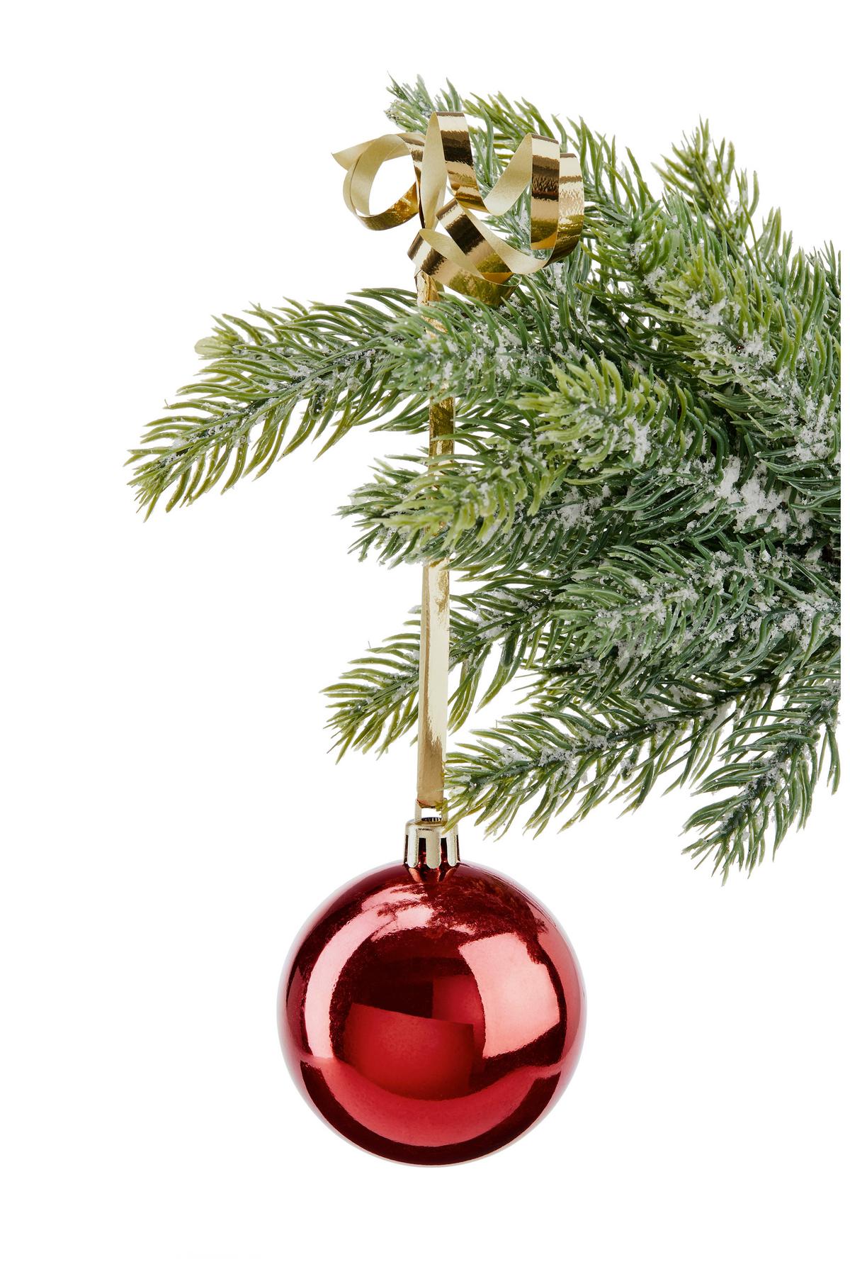 Christbaumkugel Kunststoff Rot Set Aus 28 Stk. - Rot/Braun, KONVENTIONELL, Karton/Kunststoff (6cm) - Luca Bessoni