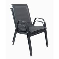 Gartenstuhl-Set Sonlas 2-teilig Anthrazit - Anthrazit, MODERN, Kunststoff/Metall (56/89/73cm) - MID.YOU