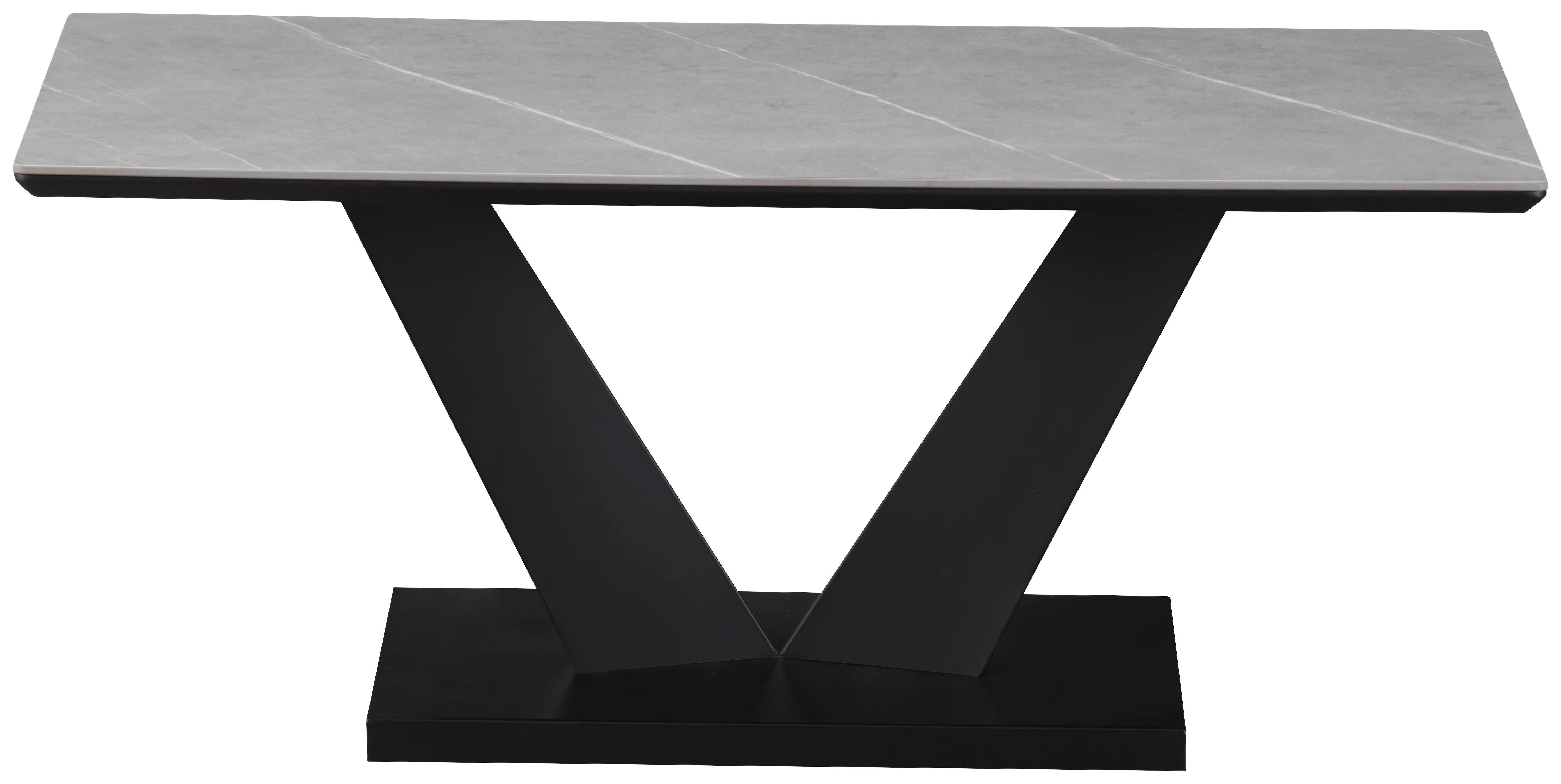 Dohányzóasztal Fusion - fekete/szürke, Modern, faalapú anyag/fém (110/45/60cm)