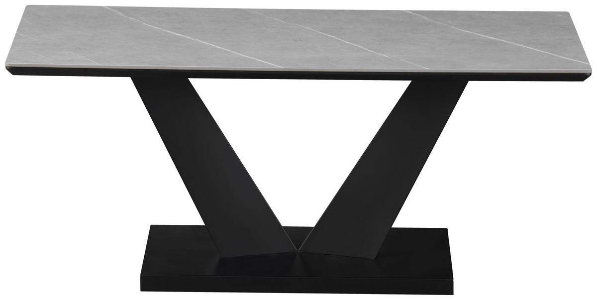 Dohányzóasztal Fusion - fekete/szürke, Modern, faalapú anyag/fém (110/45/60cm)