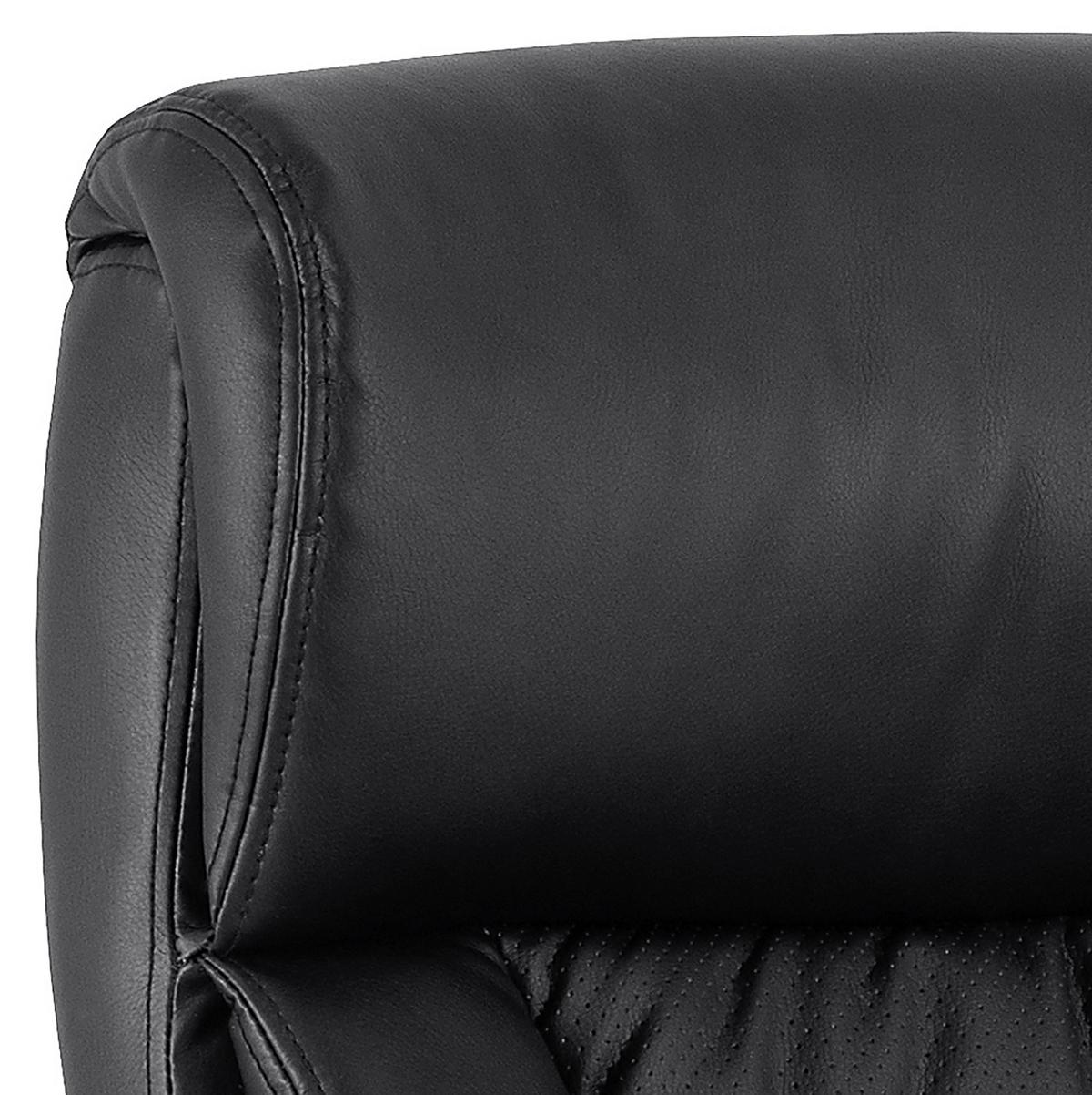 Chefsessel Benson B: 64,5 Cm - Chromfarben/Schwarz, Design, Textil/Metall (64,5/120/83cm) - MID.YOU