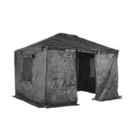Schutzplane Winterabdeckung Pavillon 10x12 - Grau, Basics, Textil (303/367/292cm)
