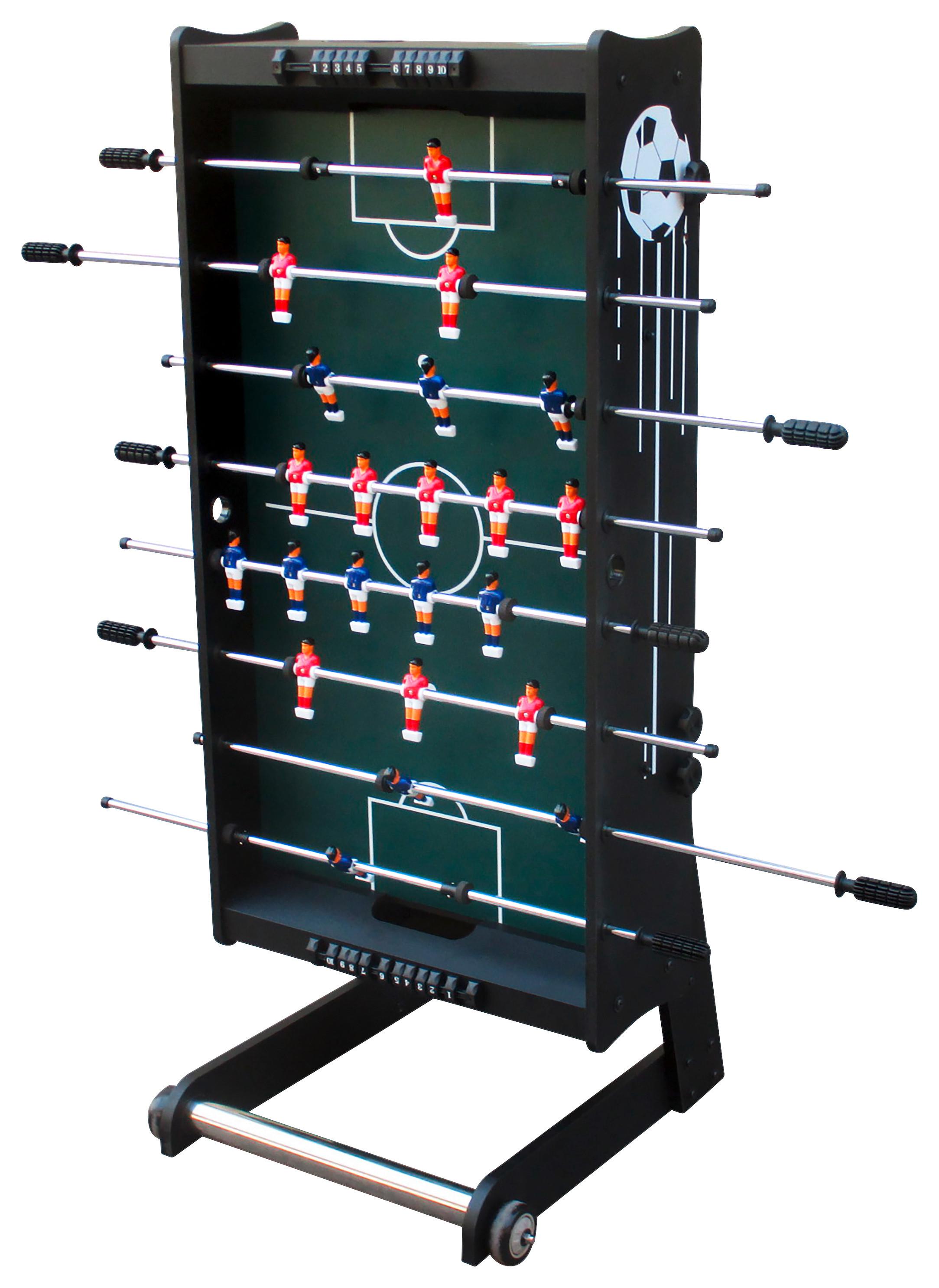 Tischfußball Skorpion Kick Holz 2 Bälle, klappbar - Schwarz, MODERN, Holz (121/61/81cm) - Ambia Garden