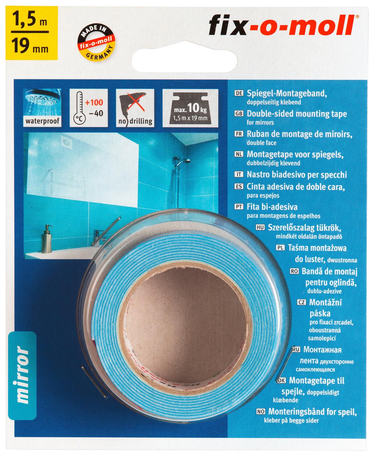 Szerelő Szalag Tükörhöz 10kg-Ig - kék, műanyag (1,9/150cm) - Suki