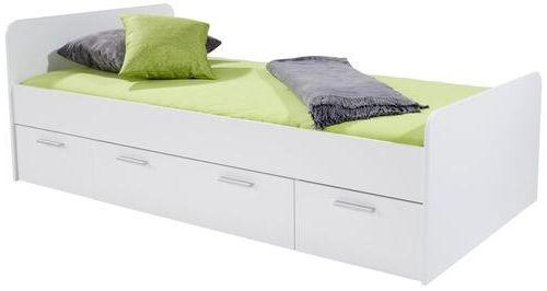 Posteľ S Úložným Priestorom Star, 90x200, Biela - biela, Konvenčný, kompozitné drevo (90/200cm)