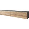 Lowboard Vera Anthrazit- Kastanieneichefarben B: 180 cm - Kastanieneichefarben/Anthrazit, Trend, Holzwerkstoff (180/30/33cm) - MID.YOU