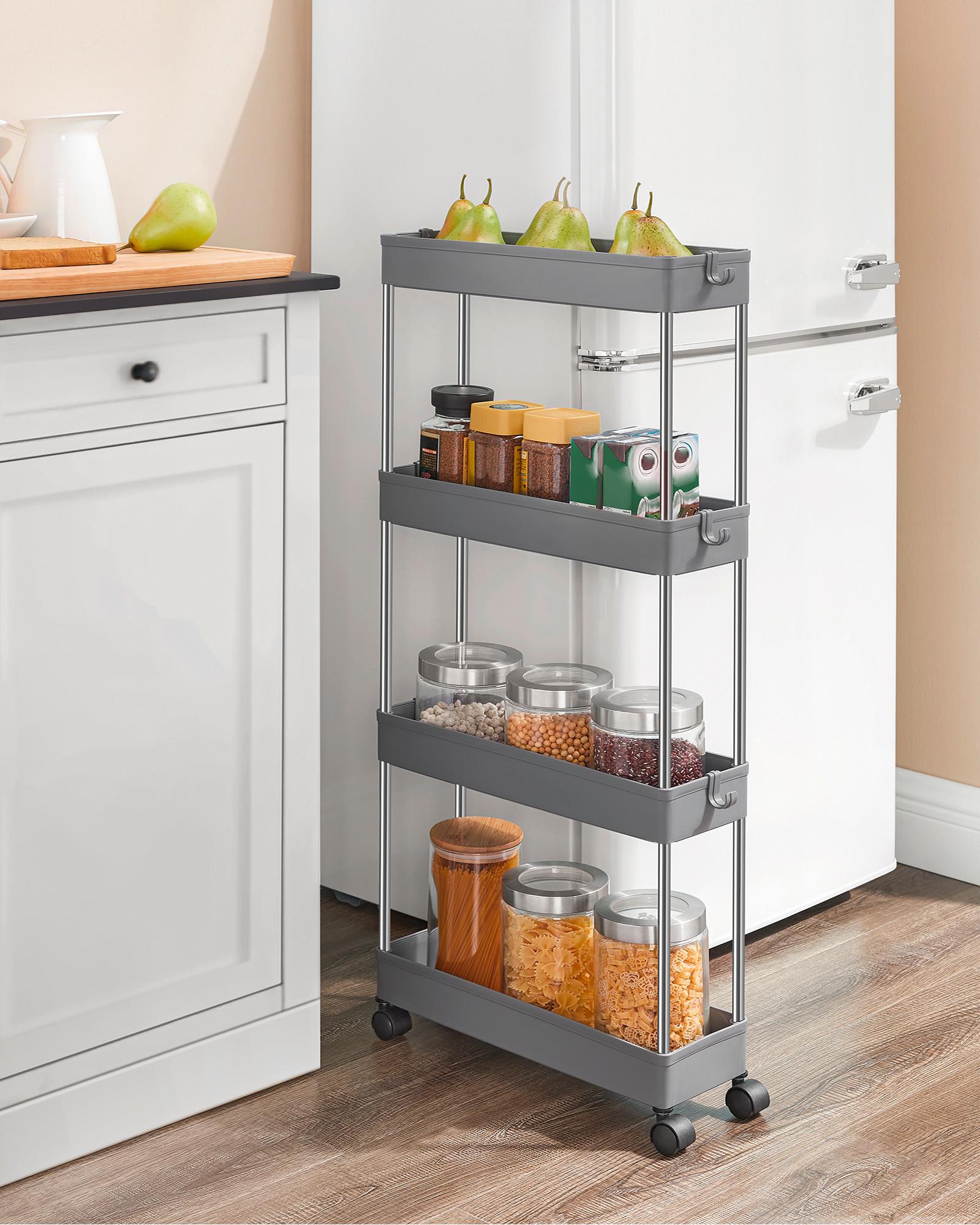 Servierwagen Grau B: 42 Cm - Grau, Basics, Kunststoff/Metall (42/86/14,4cm)