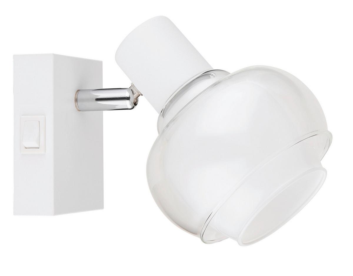 Strahler 54309-1w - Klar/Chromfarben, Design, Glas/Metall (10,5/13,5/12,5cm) - Globo