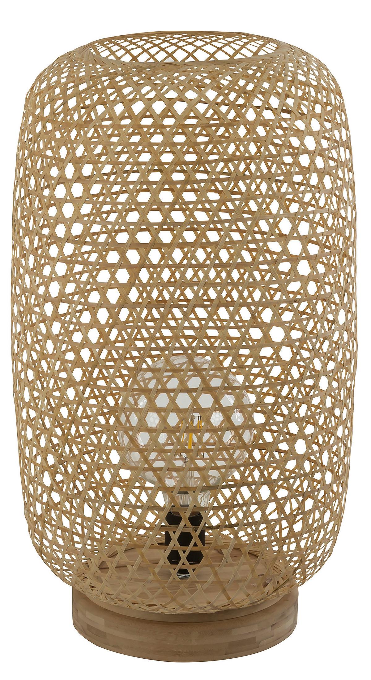 STOLNÍ LAMPA Lena, 31/55cm - černá/přírodní barvy, textil/přírodní materiály (31/55cm)