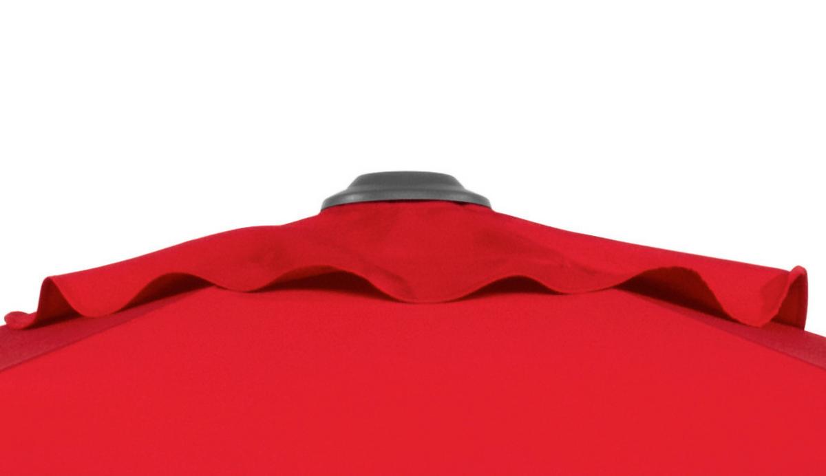 Sonnenschirm Sevilla BxHxT: 140x250x240 cm Rot - Anthrazit/Rot, Basics, Textil/Metall (140/250/240cm) - Schneider