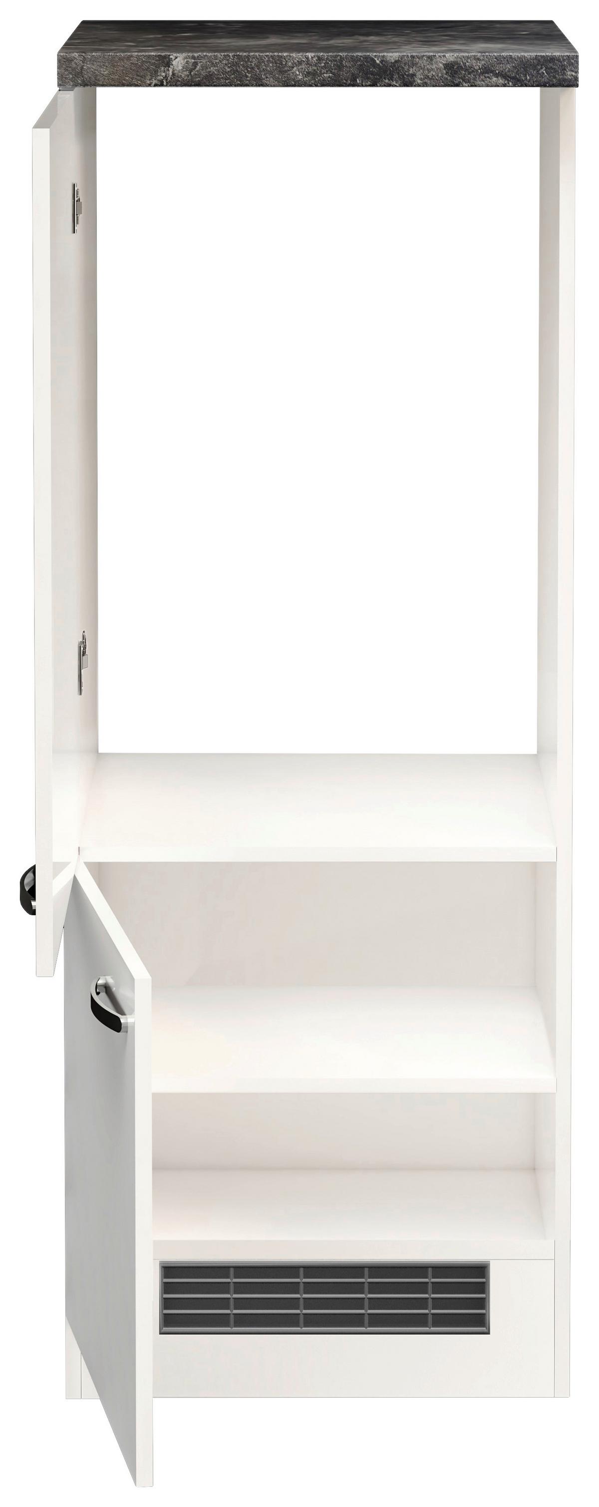 Szekrény Beépíhtető Gépekhez Alba - magasfényű fehér/fehér, Modern, faalapú anyag (60/162/57cm)