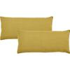 Zierkissen Enjoy 2er-Set 38x80 cm Mikrofaser mit Zipp - Gelb, Textil (38/80cm) - Primatex