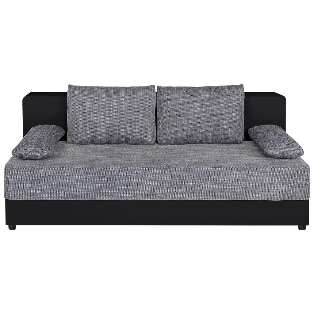 2-Sitzer-Sofa Lucy Mit Schlaffunktion Grau/Schwarz