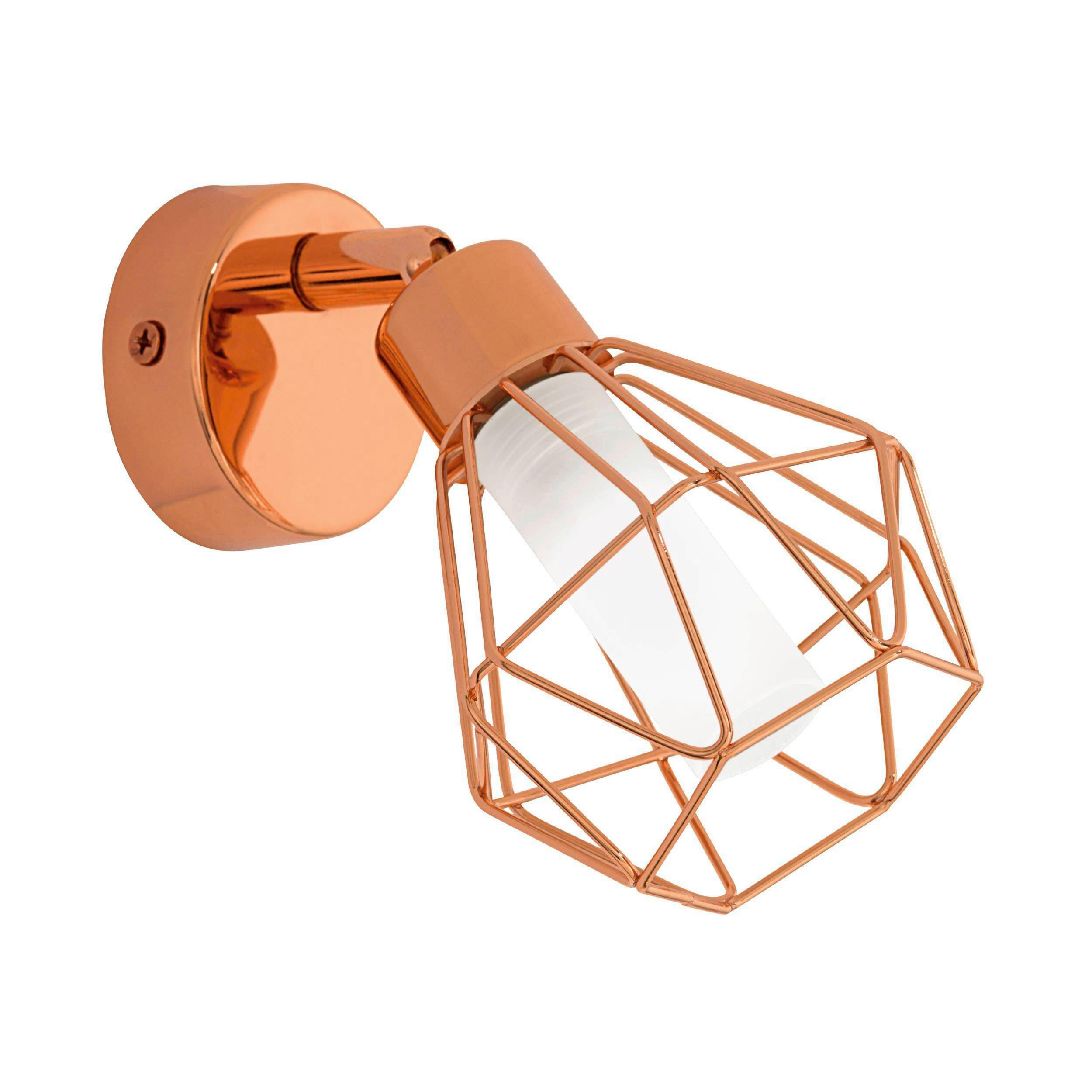 Wandstrahler 95545* Zapata - Weiß/Kupferfarben, Design, Glas/Metall (6/10cm) - Eglo