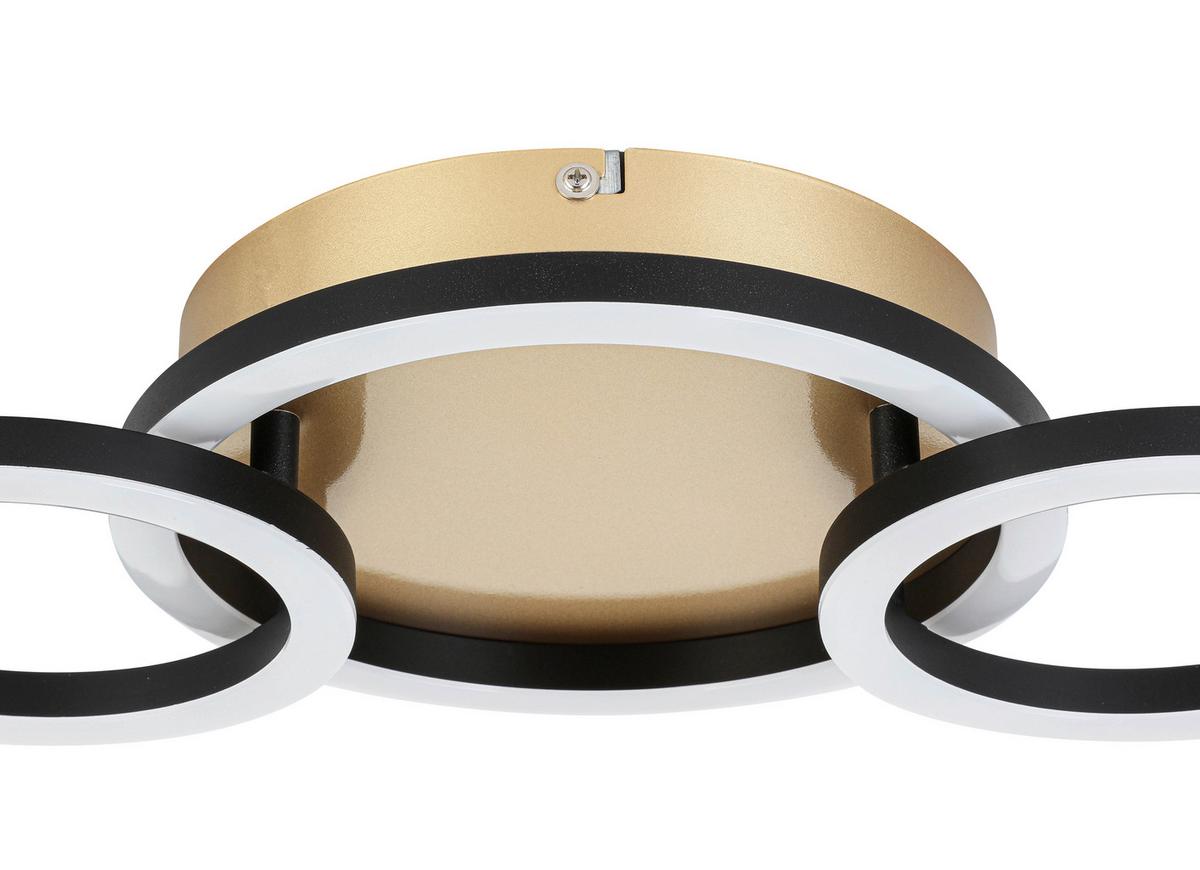 STROPNÉ LED SVIETIDLO NUMIM - čierna/cappuccino, Modern, kov/plast (43/23/5cm) - Mömax