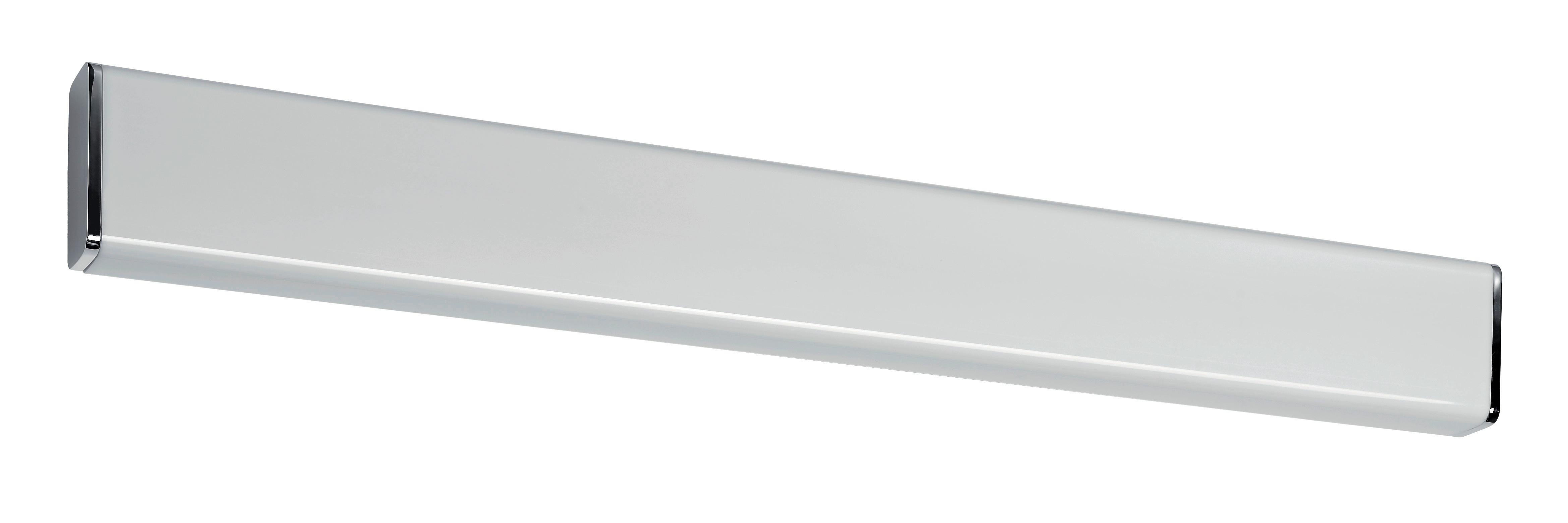 Led-wandleuchte 1-flammig Länglich Weiß/chromfarben - Chromfarben/Weiß, Basics, Kunststoff/Metall (60/6,8/6,3cm) - Paulmann