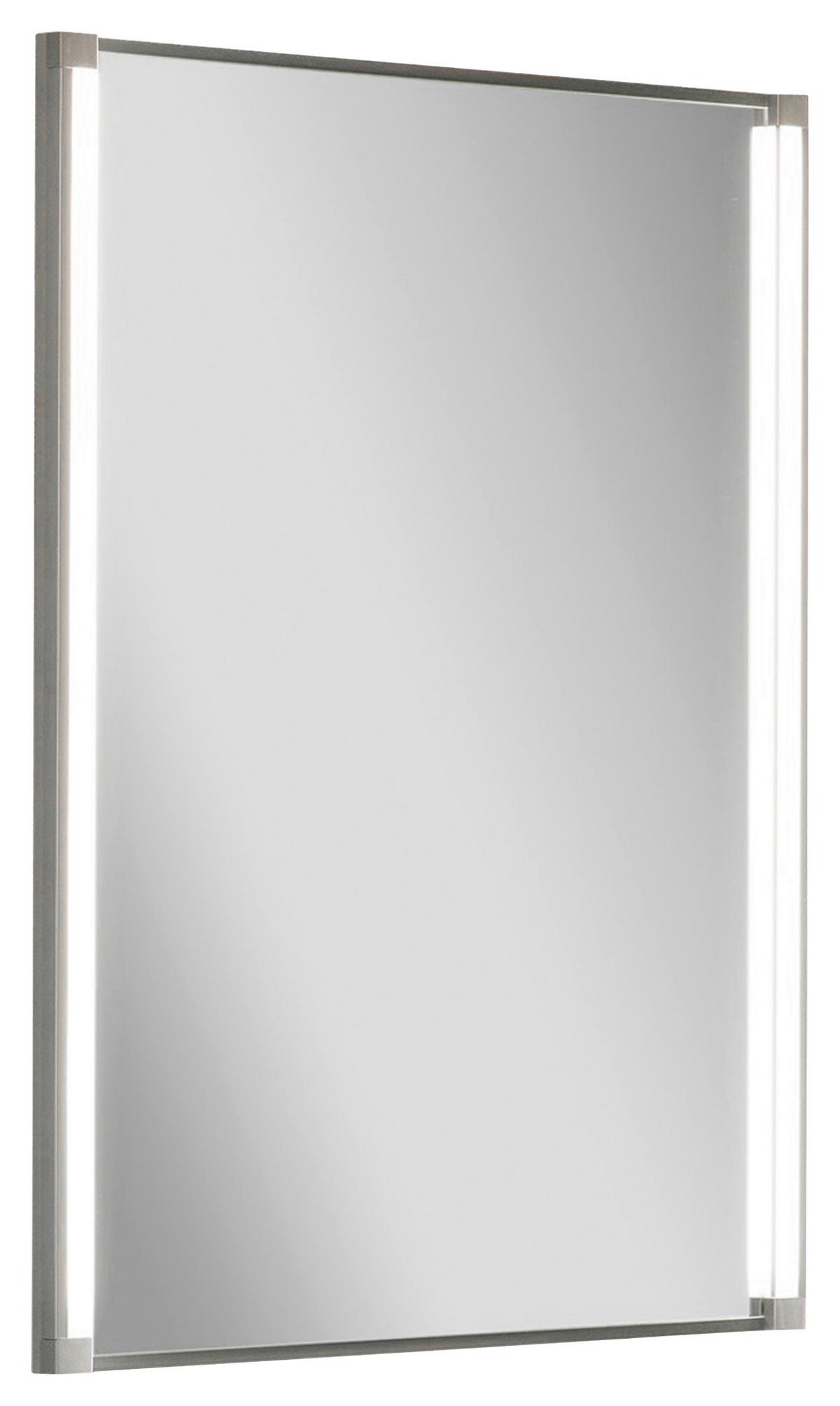 Badespiegel LED-Line BxH 42x67 cm Led Beleuchtung - Alufarben, MODERN, Glas/Holzwerkstoff (42/67/4cm) - MID.YOU